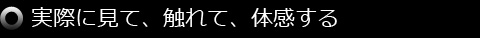 実際に見て、触れて、体感する